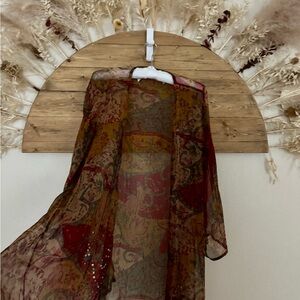 Soft Surroundings Sheer Multicolor Kimono